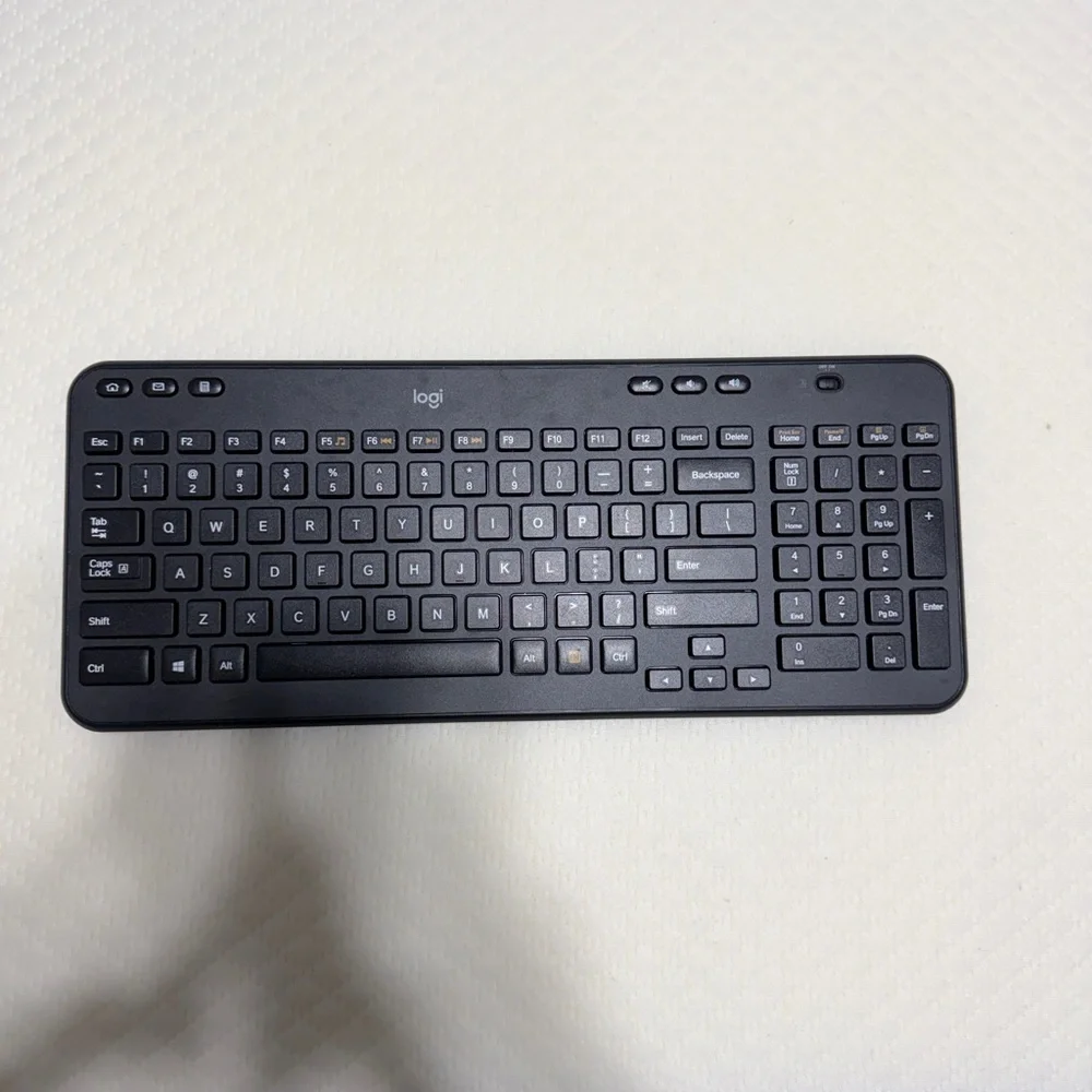 Logitech Black Wireless Keyboard with Media Keys